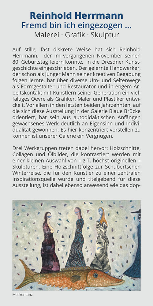 Ausstellung „Reinhold Herrmann – Fremd bin ich eingezogen …“ ab 18.03.2023